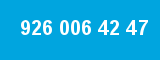 926 006 42 47 926 006 42 47